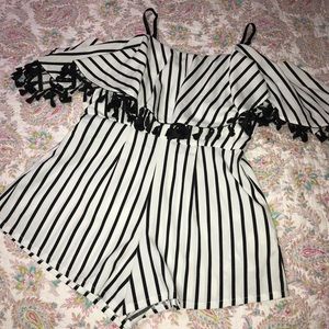 Akira Stripped Romper
